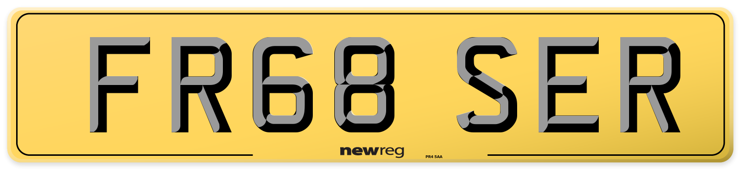 FR68 SER Rear Number Plate