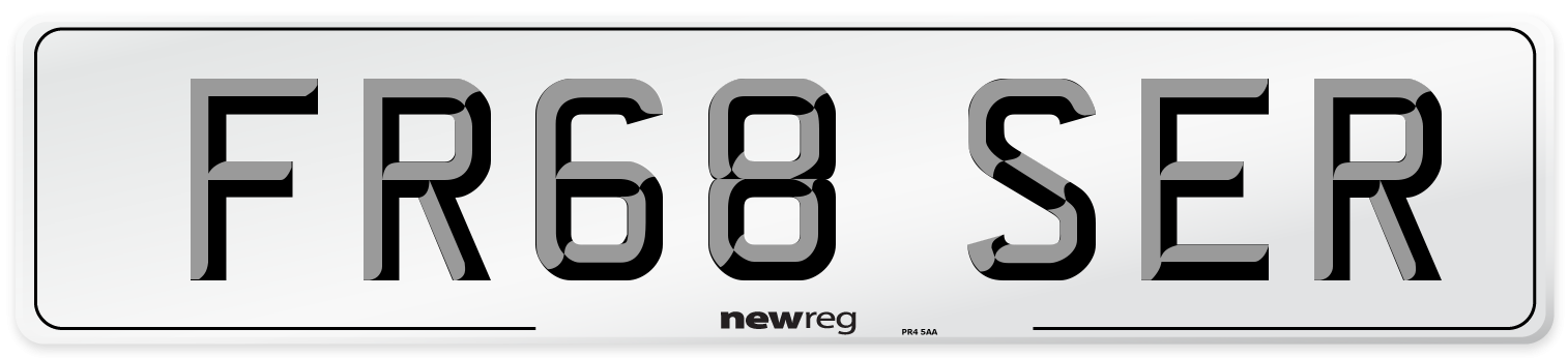 FR68 SER Front Number Plate