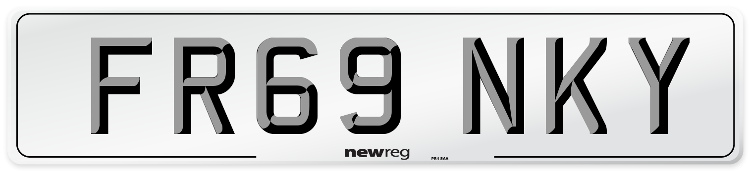 FR69 NKY Front Number Plate