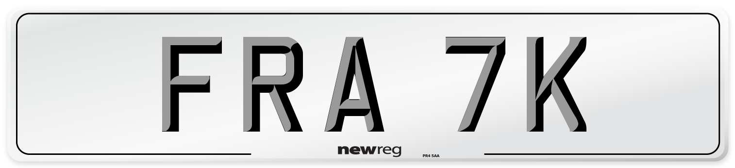 FRA 7K Front Number Plate