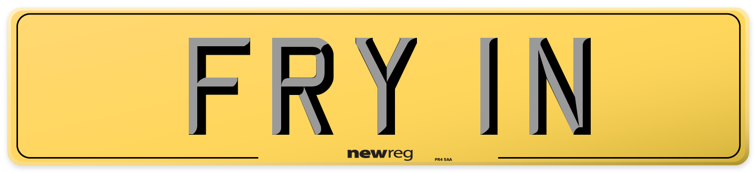 FRY 1N Rear Number Plate