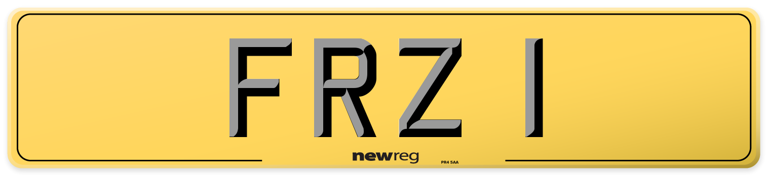 FRZ 1 Rear Number Plate