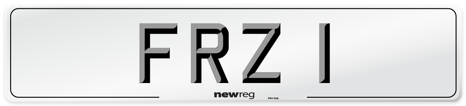 FRZ 1 Front Number Plate