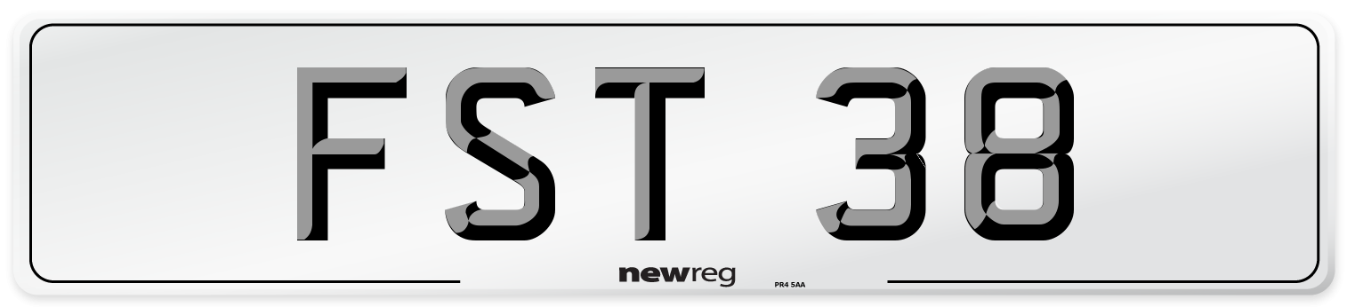FST 38 Front Number Plate