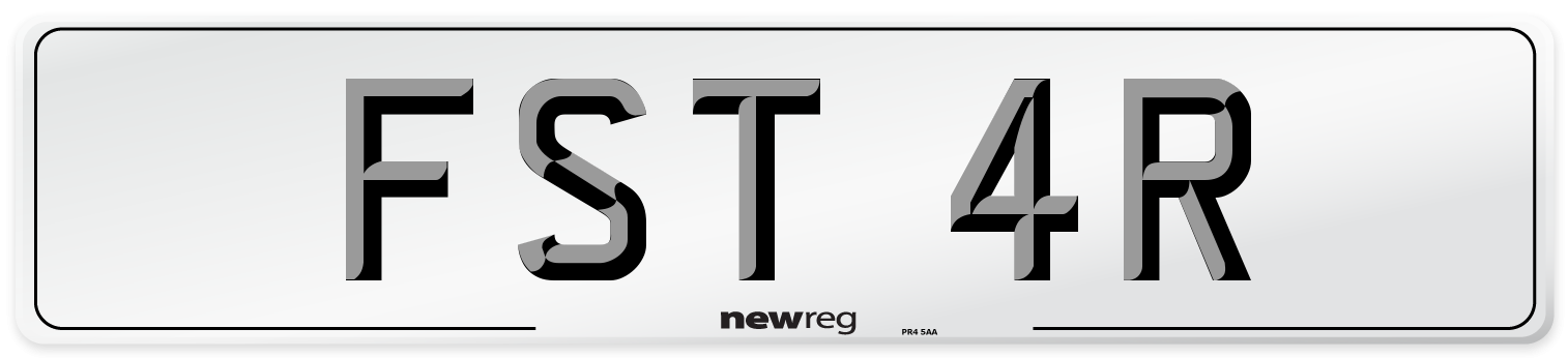 FST 4R Front Number Plate