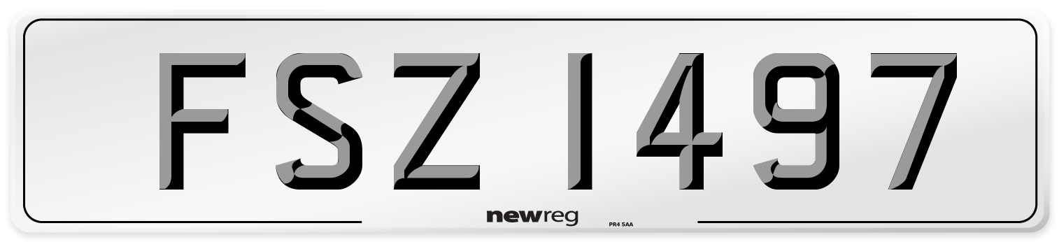FSZ 1497 Front Number Plate