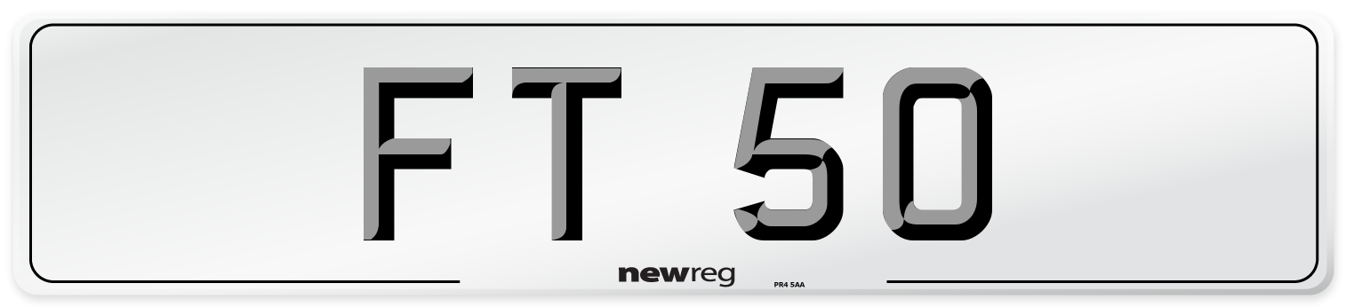 FT 50 Front Number Plate