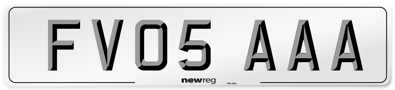 FV05 AAA Front Number Plate
