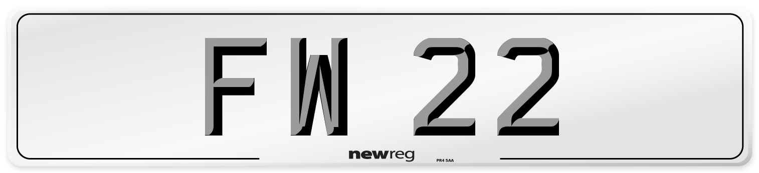 FW 22 Front Number Plate