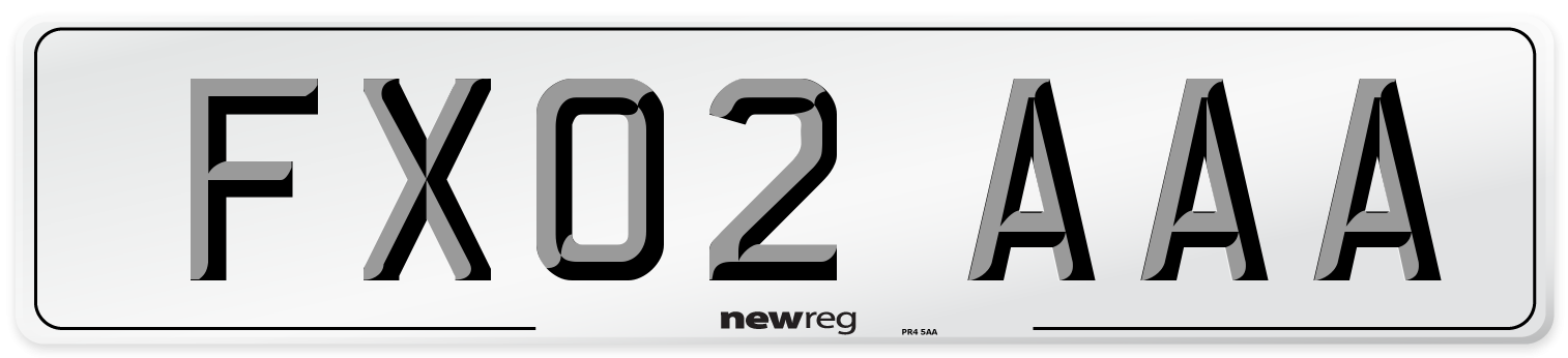 FX02 AAA Front Number Plate