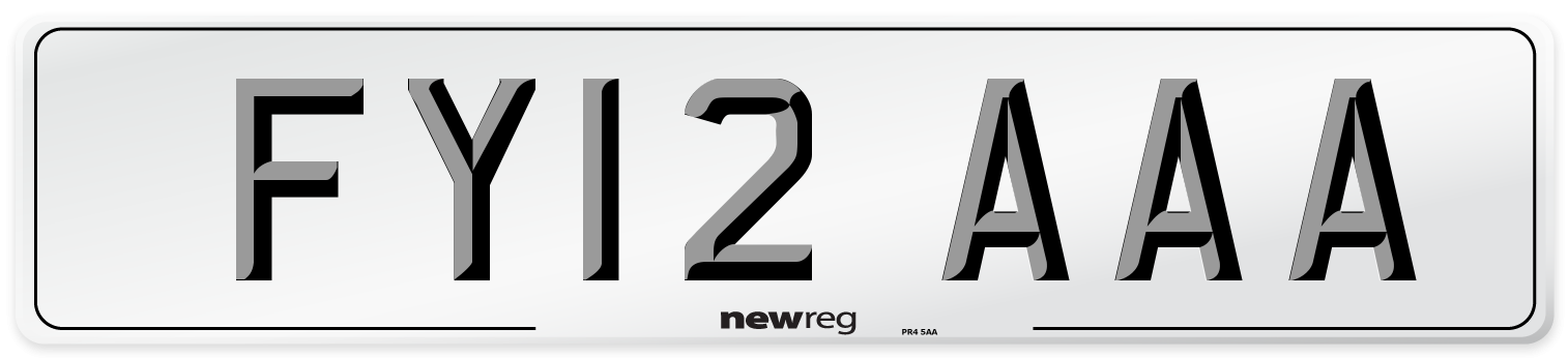 FY12 AAA Front Number Plate