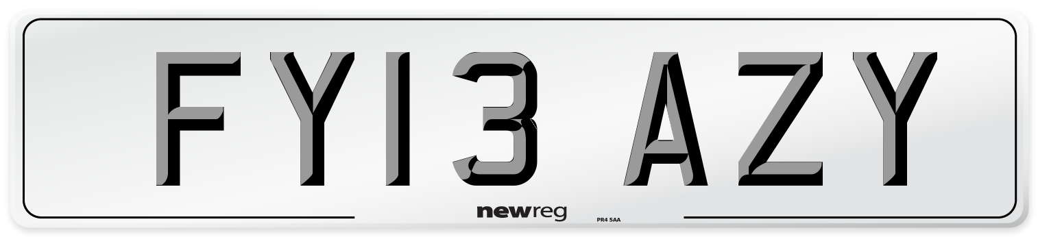 FY13 AZY Front Number Plate