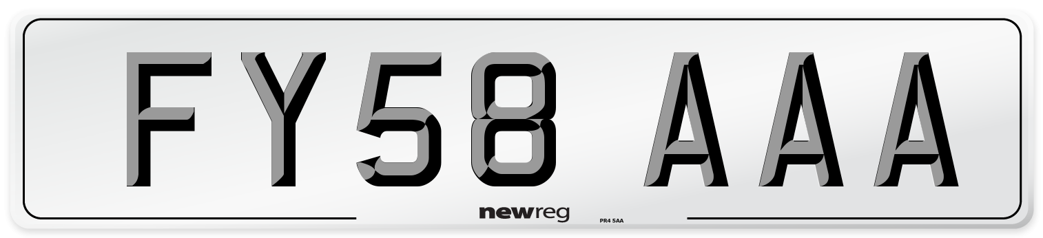 FY58 AAA Front Number Plate