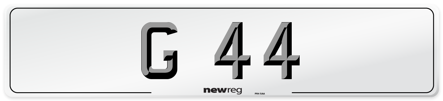 G 44 Front Number Plate