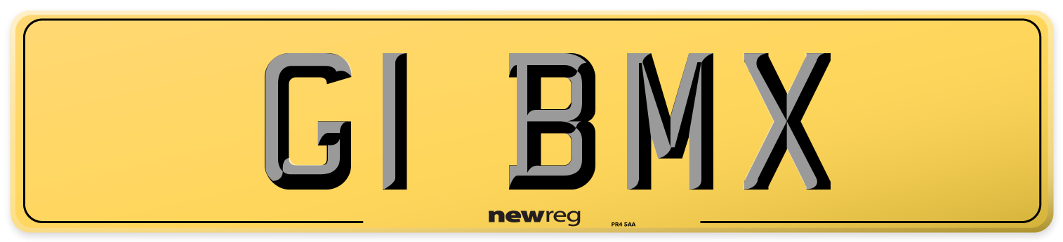 G1 BMX Rear Number Plate