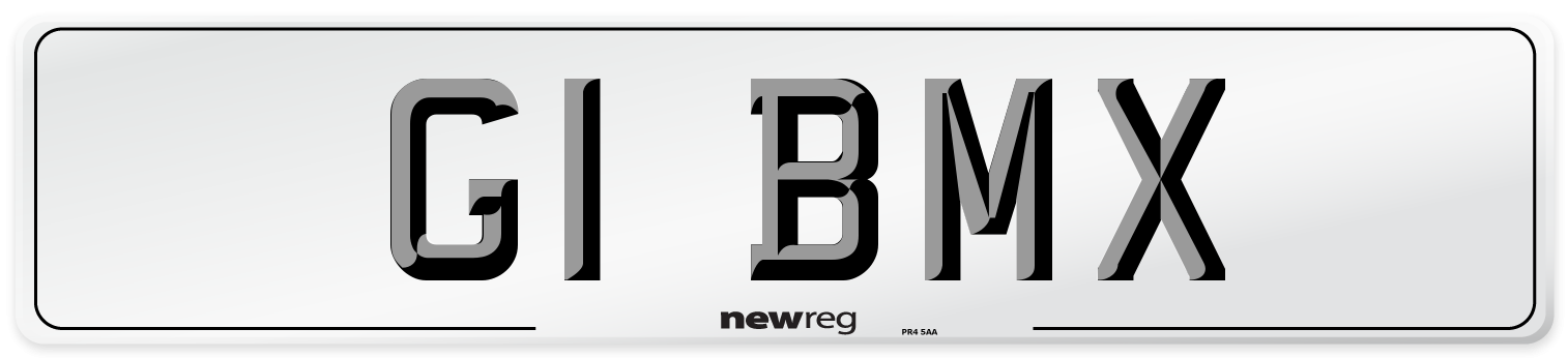 G1 BMX Front Number Plate