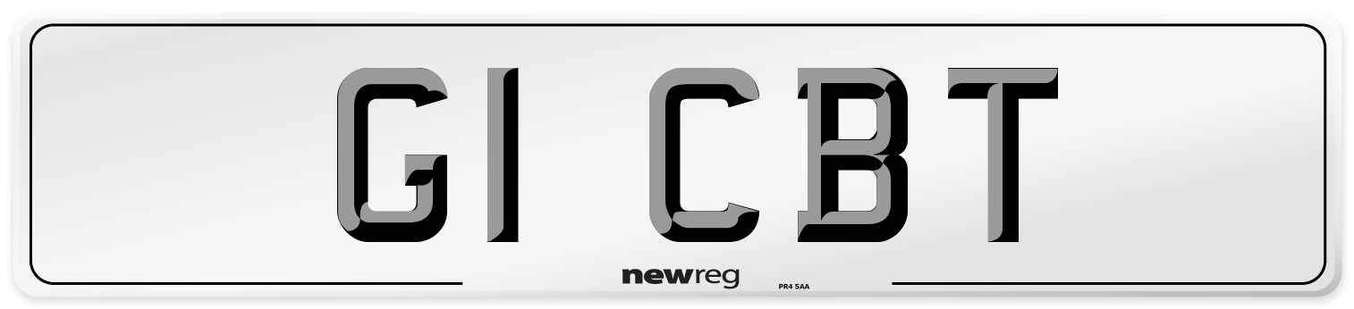 G1 CBT Front Number Plate