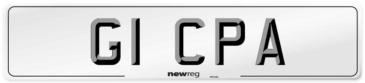G1 CPA Front Number Plate