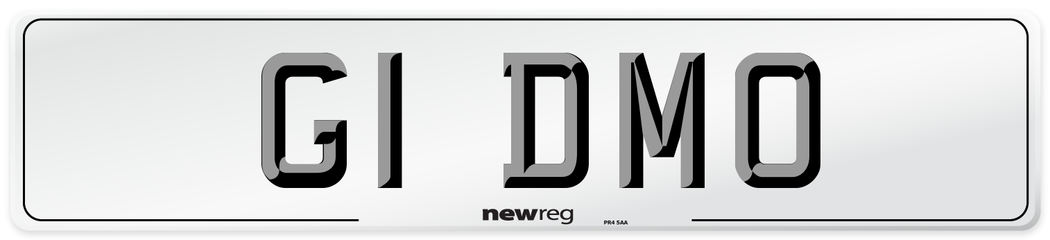 G1 DMO Front Number Plate