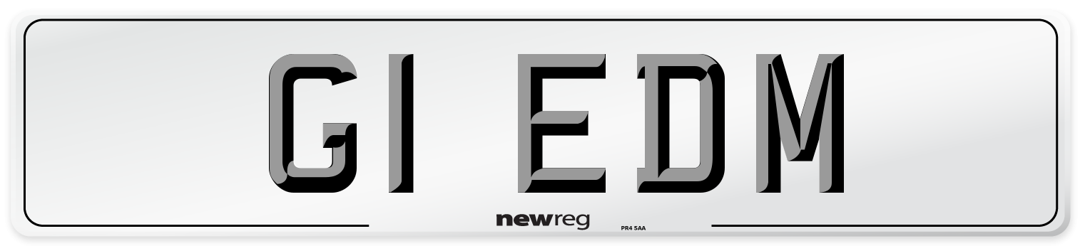 G1 EDM Front Number Plate