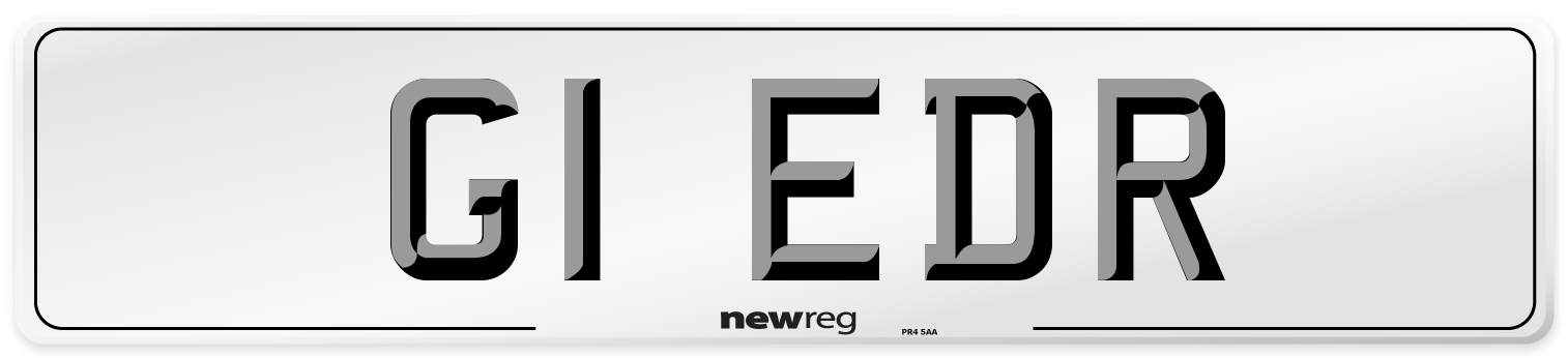 G1 EDR Front Number Plate