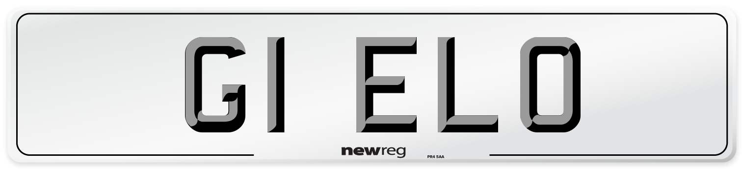 G1 ELO Front Number Plate