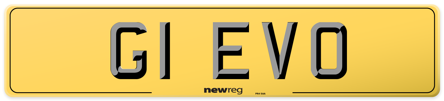 G1 EVO Rear Number Plate