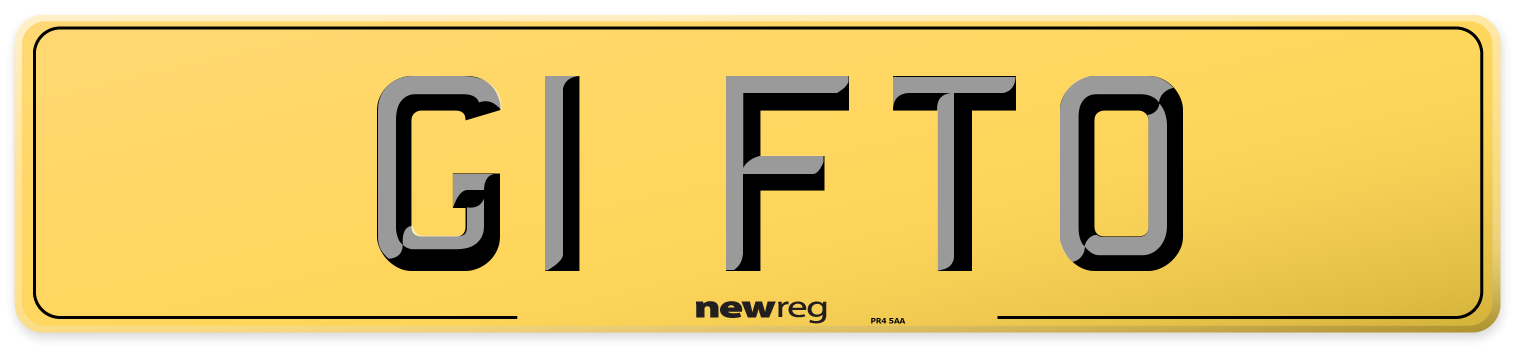 G1 FTO Rear Number Plate