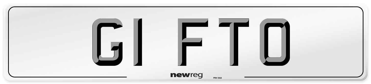 G1 FTO Front Number Plate