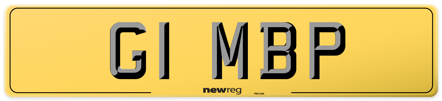G1 MBP Rear Number Plate