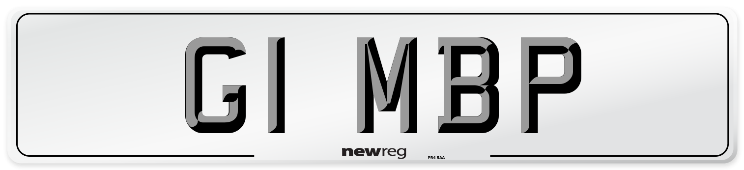G1 MBP Front Number Plate