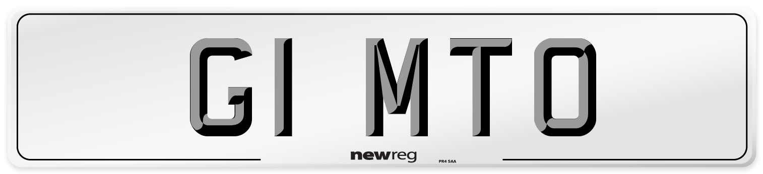 G1 MTO Front Number Plate