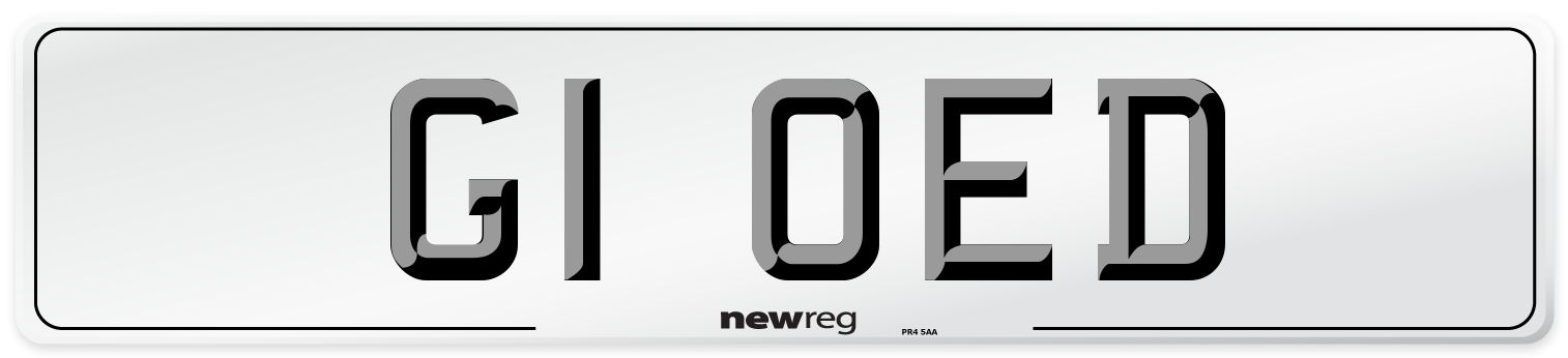 G1 OED Front Number Plate