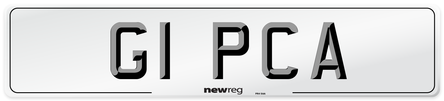 G1 PCA Front Number Plate