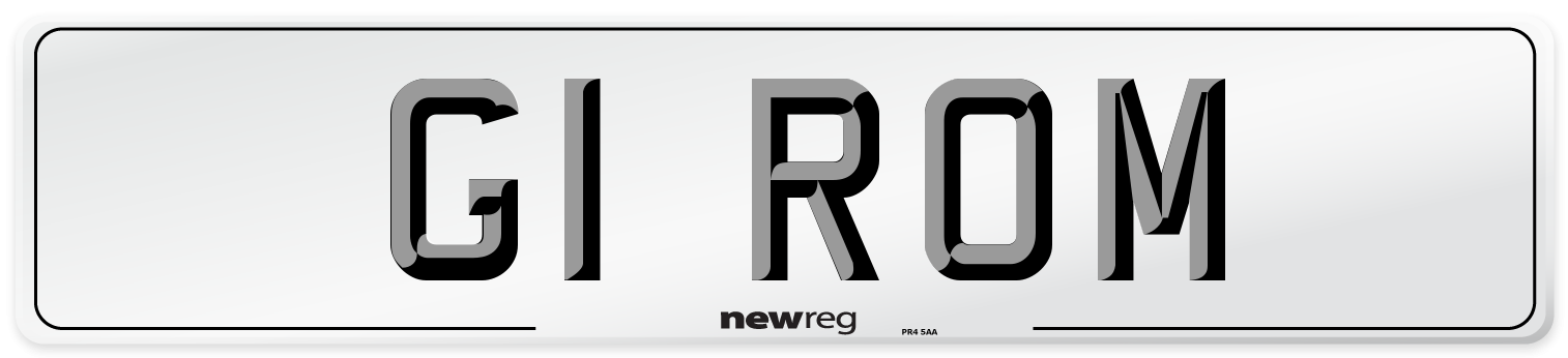 G1 ROM Front Number Plate