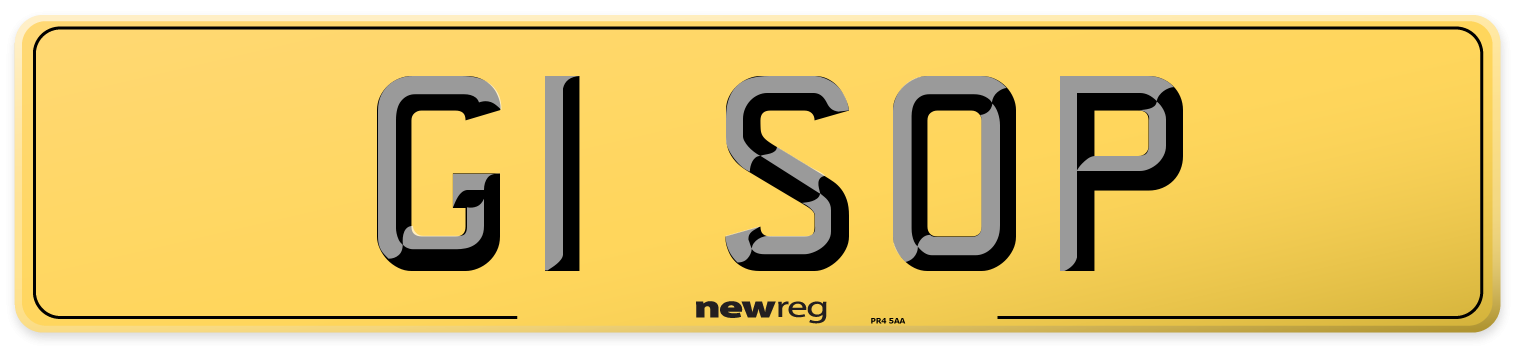 G1 SOP Rear Number Plate