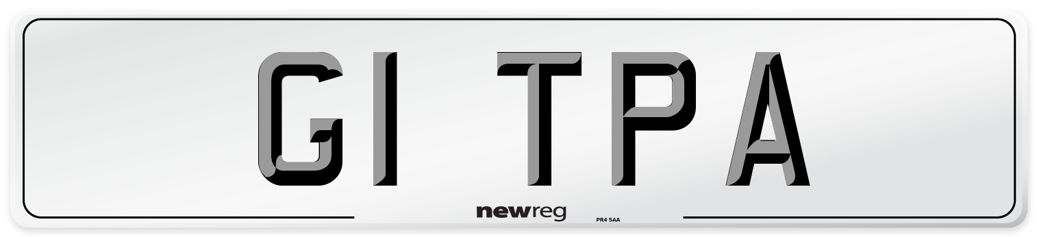 G1 TPA Front Number Plate