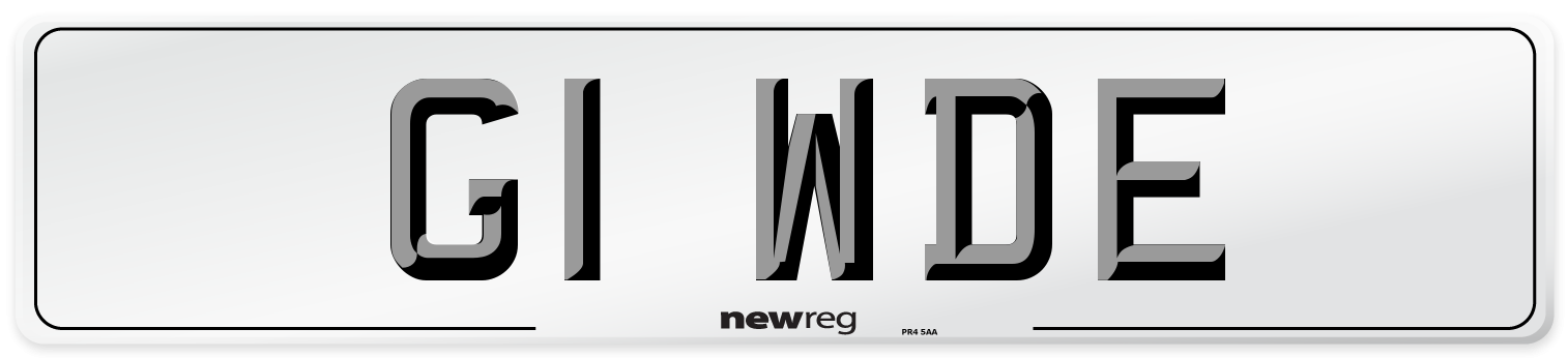 G1 WDE Front Number Plate