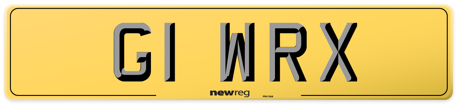 G1 WRX Rear Number Plate
