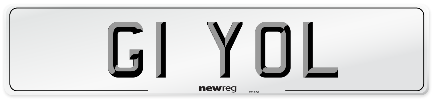 G1 YOL Front Number Plate