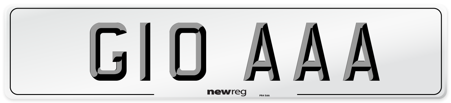 G10 AAA Front Number Plate