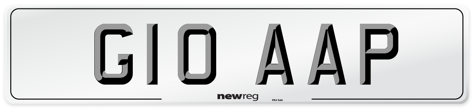 G10 AAP Front Number Plate