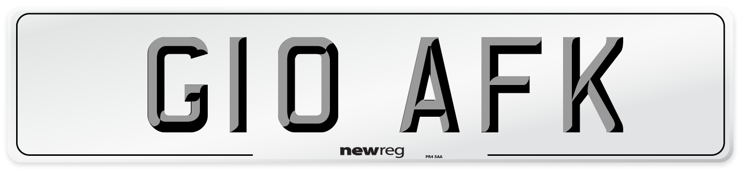 G10 AFK Front Number Plate