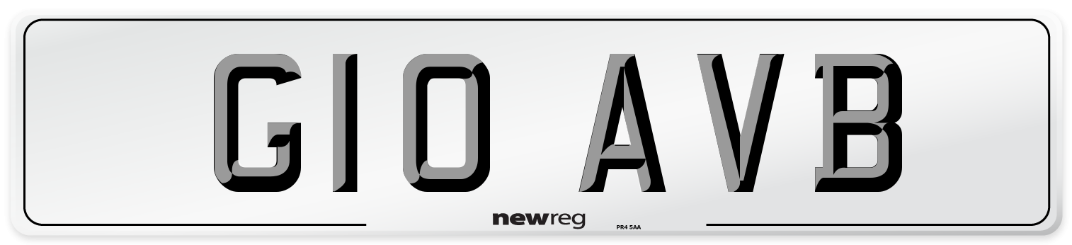 G10 AVB Front Number Plate