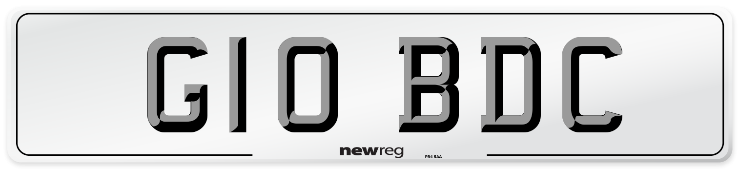 G10 BDC Front Number Plate