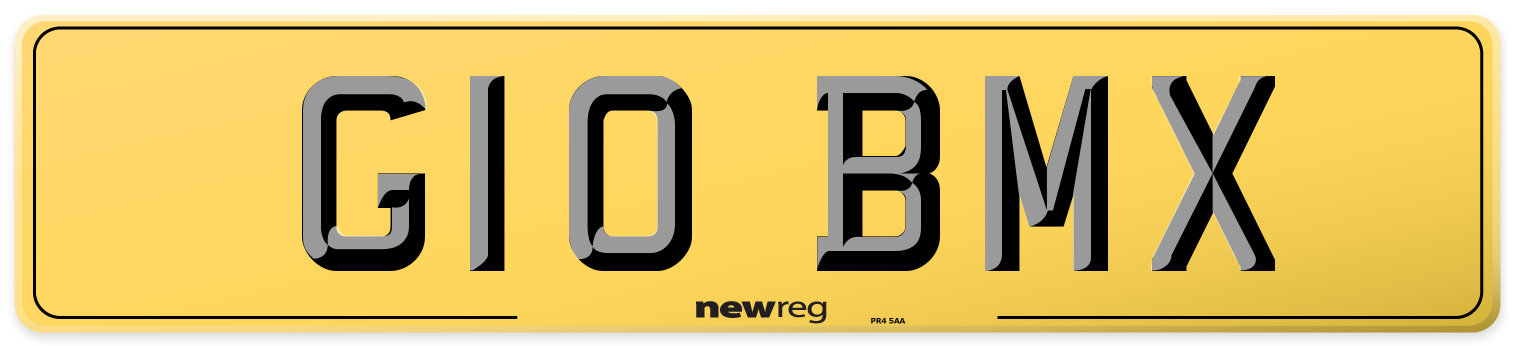 G10 BMX Rear Number Plate