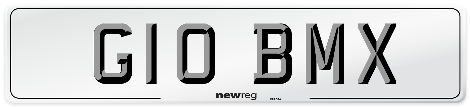 G10 BMX Front Number Plate