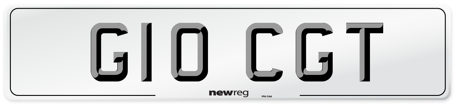 G10 CGT Front Number Plate