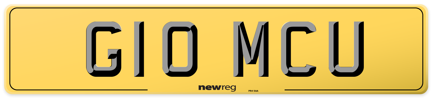 G10 MCU Rear Number Plate