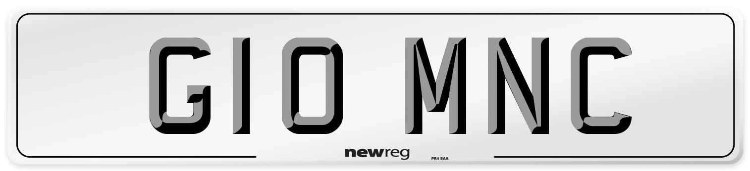 G10 MNC Front Number Plate